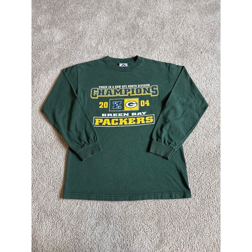Vintage Green Bay Packers Conference Champions Men’s Long Sleeve Tee Size M